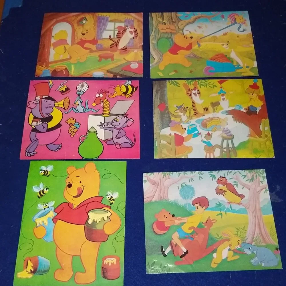 Sears Winnie the Pooh picture puzzle Cubes Vintage